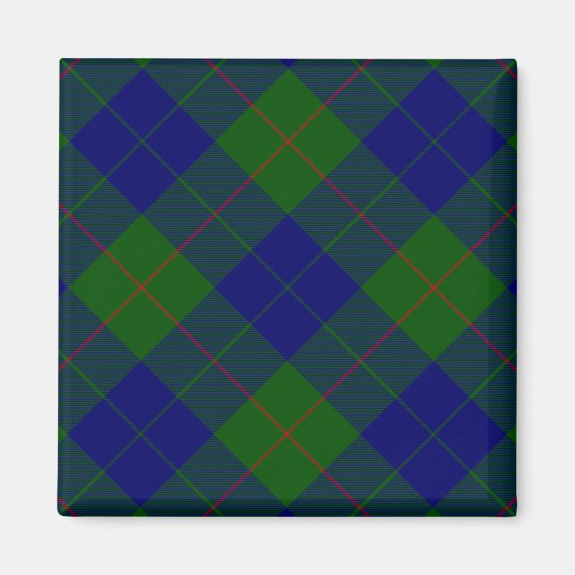 Íman Xadrez azul-tartã-barclay (Frente)