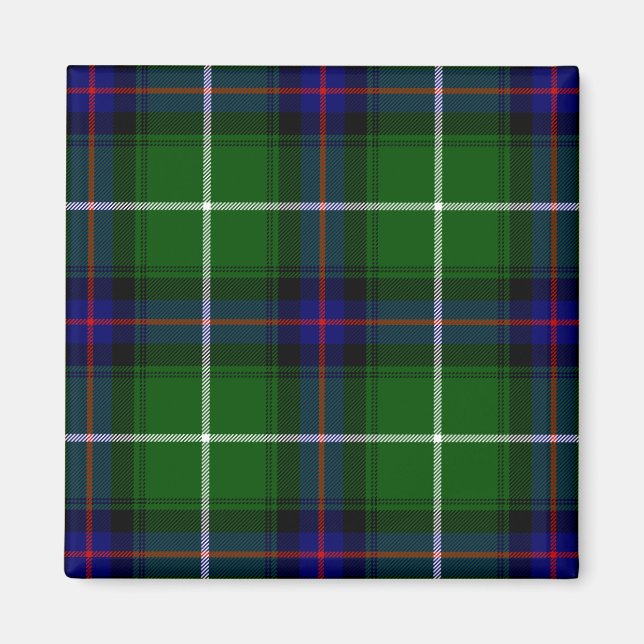 Íman Xadrez azul verde MacDonald tartan (Frente)