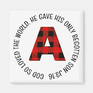 Íman Xadrez Buffalo - Letra A Monograma