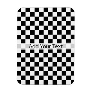 Íman Xadrez Clássico Preto e Branco por STaylor