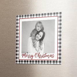 Íman Xadrez de fotos em preto e branco no Natal Verific