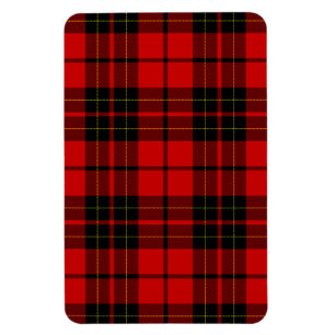 Íman Xadrez preta vermelha do tartan do clã de Brodie