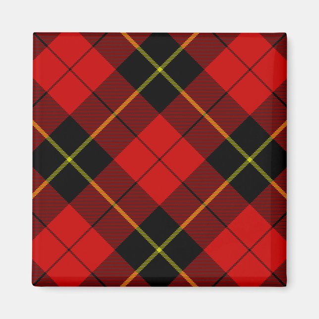 Íman Xadrez preto Wallace Tartan (Frente)