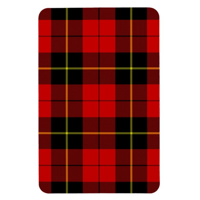 Íman Xadrez preto Wallace Tartan (Vertical)