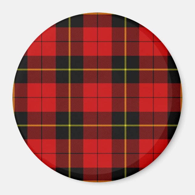 Íman Xadrez preto Wallace Tartan (Frente)