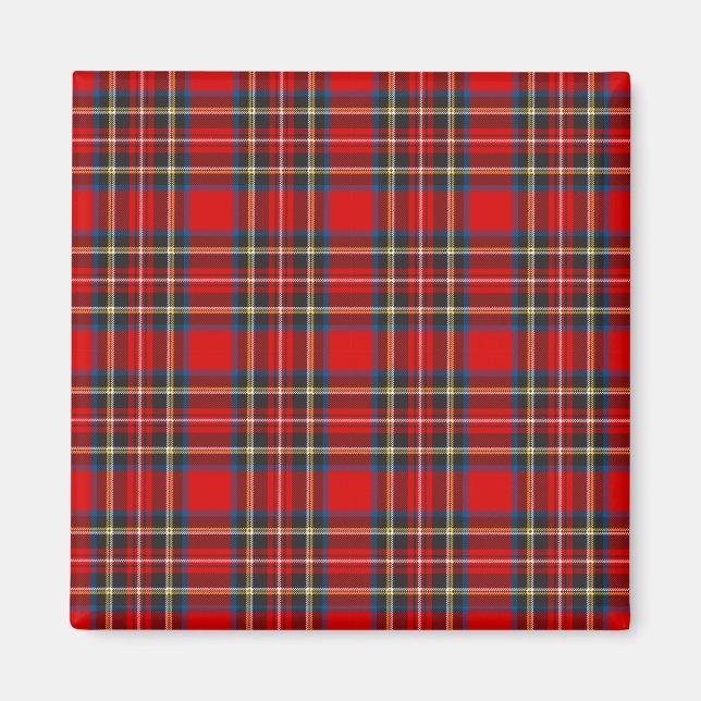 Íman Xadrez Real Stewart Tartan Padrão Escocês (Frente)