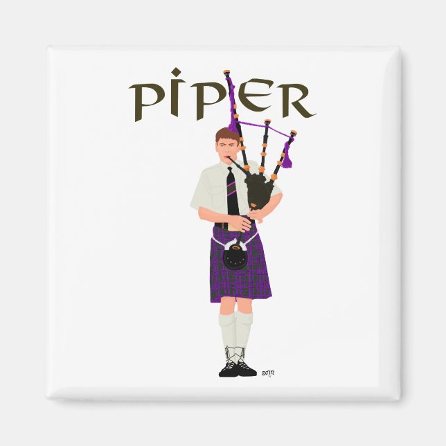Íman Xadrez Roxo PIPER (Frente)