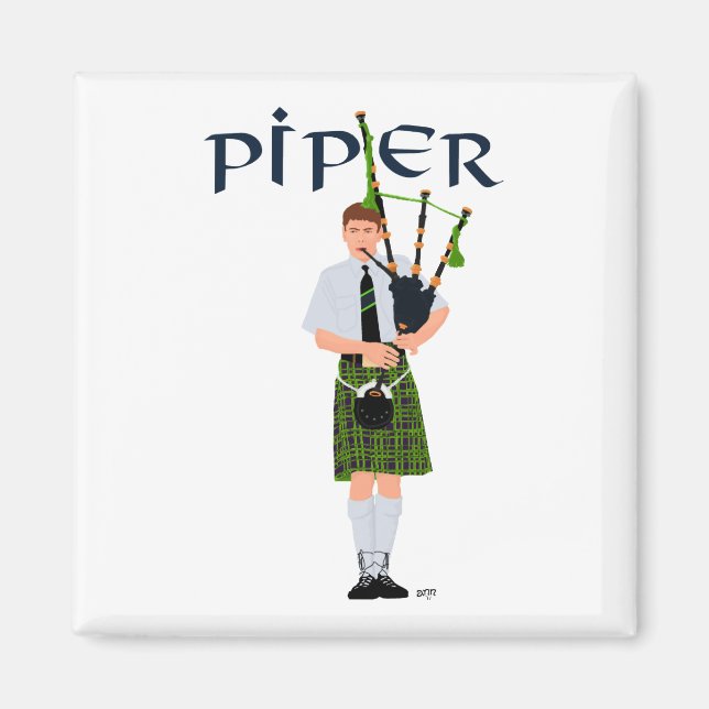 Íman Xadrez Verde PIPER (Frente)