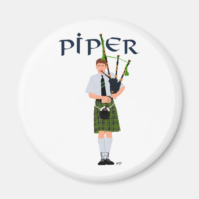 Íman Xadrez Verde PIPER (Frente)