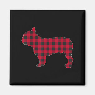 Íman Xadrez Vermelho Bulldog Francês Amante de Cachorro