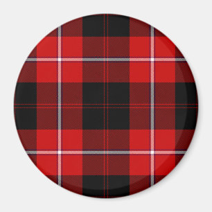 Íman Xadrez Vermelho e Preto Cunningham Tartan