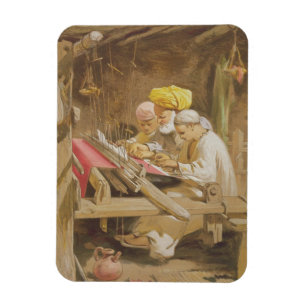 Íman Xailes da caxemira: Tecelagem, 1863 (chromolitho)