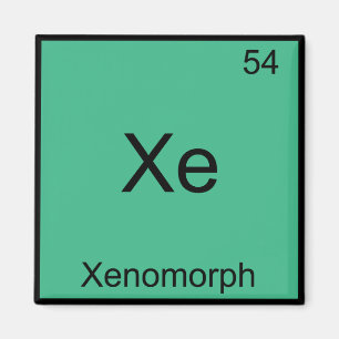 Íman Xe - Símbolo de Elemento de Química Divertido Xeno