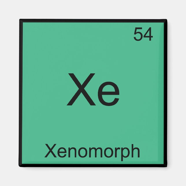 Íman Xe - Símbolo de Elemento de Química Divertido Xeno (Frente)