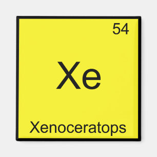 Íman Xe - Xenoceratops Símbolo do Elemento de Química D