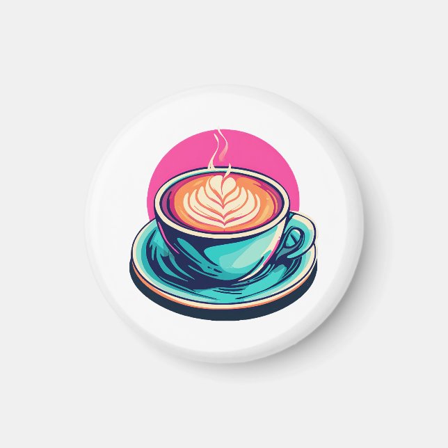 Íman Xícara de cappuccino (Frente)