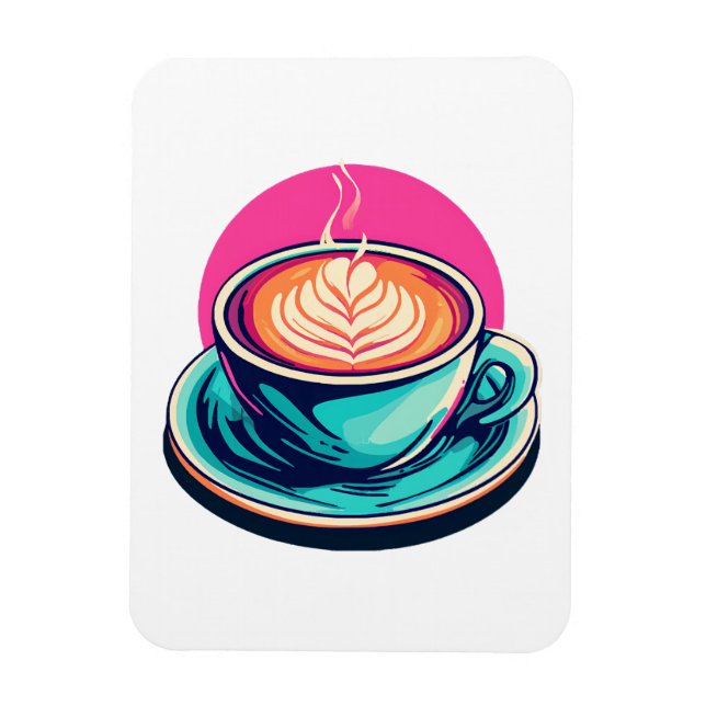 Íman xícara de cappuccino (Vertical)