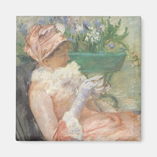 Íman Xícara de chá por Mary Cassatt, Impressionismo ven (Frente)