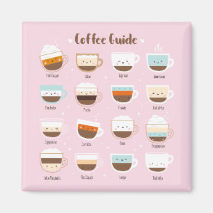 Íman Xícaras de café em rosa claro