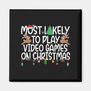Íman Xmas Familiares Mais Provavelmente Jogam Videos ga