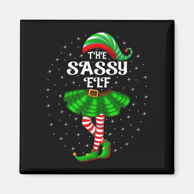 Íman Xmas Family Matching Women Girls Mom The Sy Elf Ch (Frente)