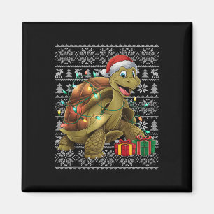 Íman Xmas Sweater Style Ugly Papais noeis Giant Tortois