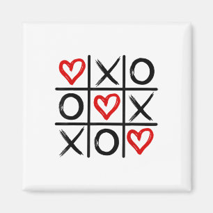 Íman Xoxo Hearts Namorados Hugs Kisses Tic-tac-toe Mulh