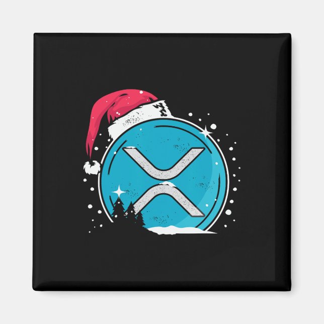 Íman Xrp Chapéu De Natal Moonshot Ripple Crypto Merch P (Frente)