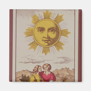 Íman XVIIII Le Soleil, cartão de tarot francês do Sun