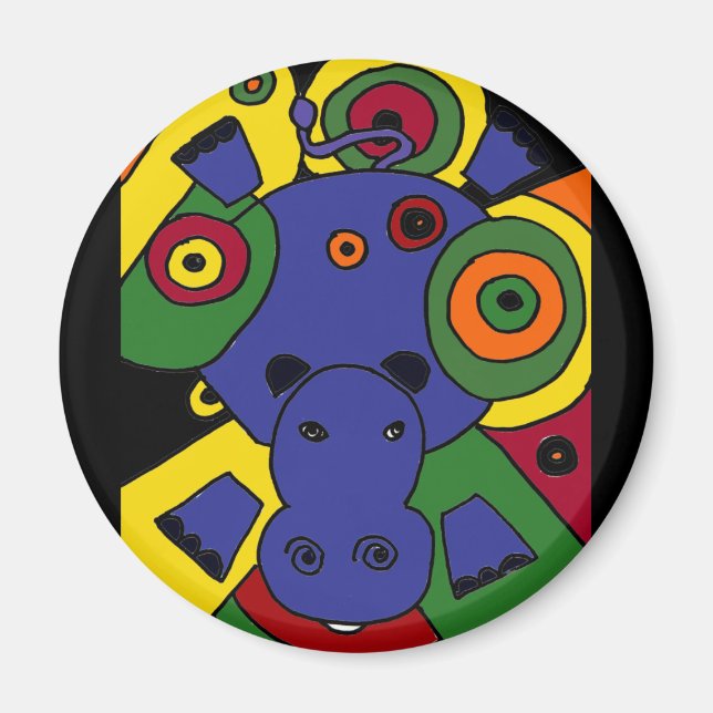Íman XX- Hippo Abstrato Art (Frente)