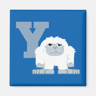 Íman Y é para Yeti Cute Cartoon Yeti Monster
