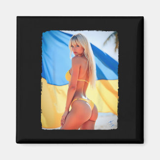 Íman Y Woman On T Shirt - Blonde Bikini Be And Ukraine 