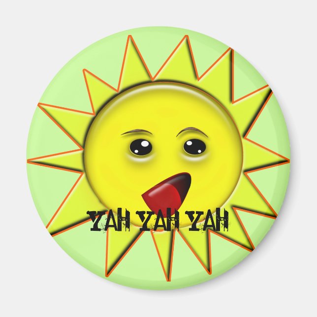 Íman Yah Yah Funny Button (Frente)