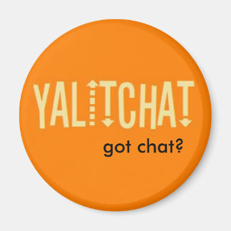 Íman YALITCHAT "Conseguiu conversar?" Botão Laranja (re