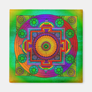 Íman YANTRA - a roda do excelente - violeta verde