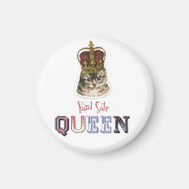 Íman Yard Sale Queen com Gatinho na Coroa