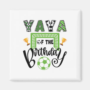 Íman Yaya Do Jogador De Futebol Do Menino Do Aniversári