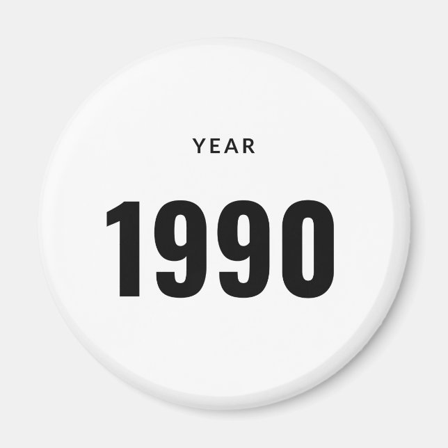 Íman Year 1990 Magnet (Frente)