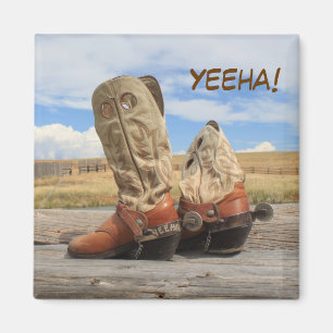 Íman Yeeha Rustic Western Boot Magnet