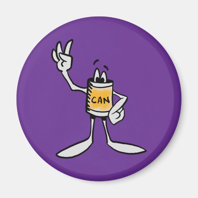 Íman Yellow Can Creature Kitchen Fridge Magnet (Frente)