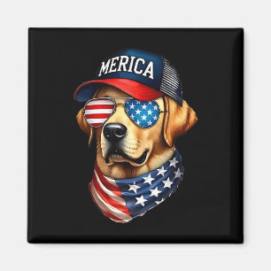 Íman Yellow Labrador Retriever 4 De Julho Merica Usa F