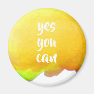 Íman Yellow Watercolor positiva yes you can message