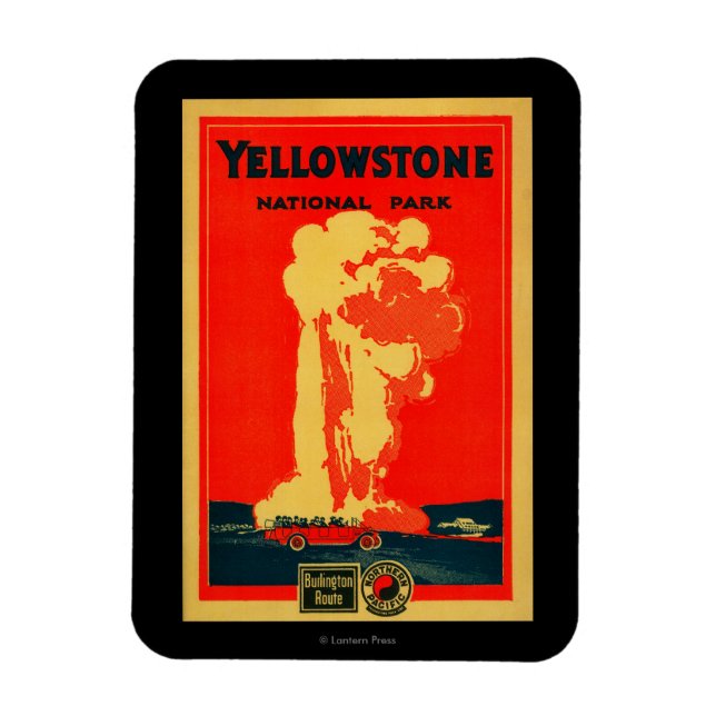 Íman Yellowstone, Antiga Poster de Publicidade Fiel (Vertical)