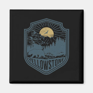 Íman Yellowstone National Park Bear Nature Saindo Outdo