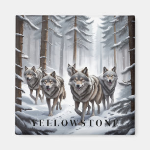 Íman Yellowstone Wolf Magnet