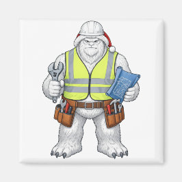 Íman Yeti Homem de Neve Abominável Trabalhador da Const