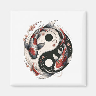 Íman Yin E Yang Japonês Koi Fish