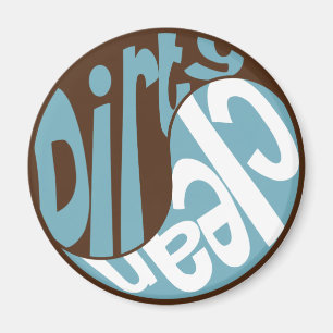 Íman Yin Yang Dirty Clean Dishwasher Magnet Brown/Blue