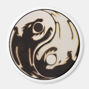 Íman Yin yang Dragão Duplo