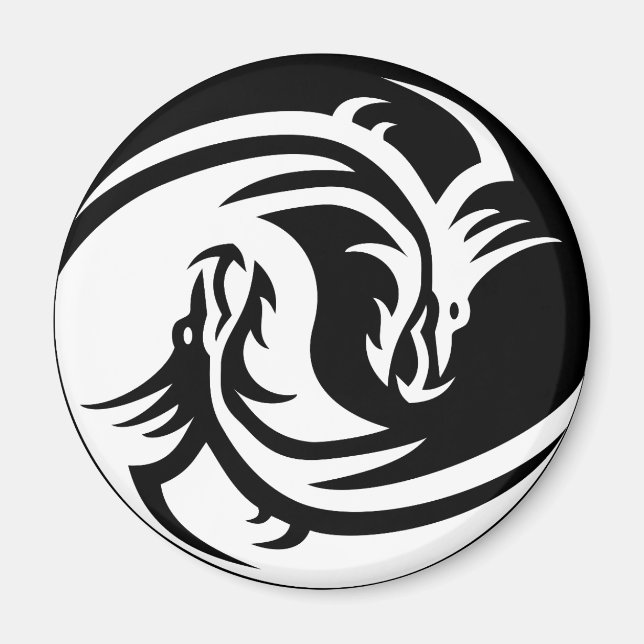 íman yin yang dragons (Frente)